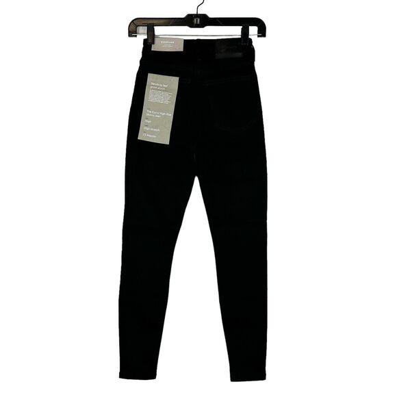 Everlane Jeans Curvy Authentic Stretch High Rise Skinny Womens 23 Ankle Black - Picture 4 of 8